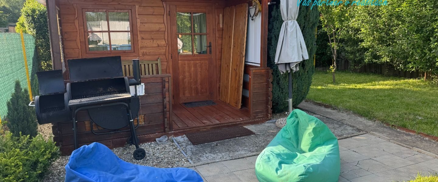Krásna záhrada s chatkou v Kráľovej nad Váhom 259 m2